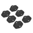 6x Plastic Car Door Lock Cover for Jeep Wrangler JL 18-19 Auto Accessories Black