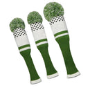 Golf Club Sets Knitting Clubs Headcovers Wood Driver Caps White Green
