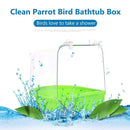 Clean Parrot Bird Bathtub Box Bird Bath Shower Standing Wash Box Hanging Ca M0Y6