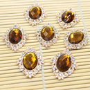 20Acrylic Cabochon Flatback DIY Rhinestone Button Embellishment Black Yellow