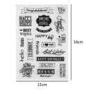 Silicone Transparent Clear Stamp Seal DIY Happy Birthday Scrapbooking Decor