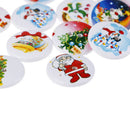 50Pcs Christmas Pattern Wooden decorative Buttons Scrapbooking Sewing Craf-OZ