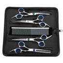 7 Inch Pet Grooming Scissors Set Straight Curved Dog Cat Cutting Thinning S