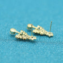 Fashion Crystal Alloy Earrings Ornaments Christmas Tree Pendant Ear Stud Jewelry