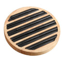 1 Pc Rings Display Tray Wooden Round Ring Holder Showing Plate Jewelry Orga Q7S4