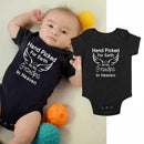 Summer Print Baby Boys Girls Romper Short Sleeve Sunsuit (Black 9-12M) A