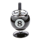 Collectible Gift Aluminum Pool Billiard Ball Ashtray with base Black 8