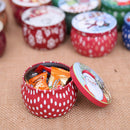 Christmas holiday supplies square iron tin storage box chic candy empty gift bSE