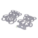 2pcs Lively Bear Designs Metal Cutting Dies Stencils for Scrapbooking Album Card