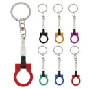 Auto Part Car Trailer Towing Round Hook Keychain Key Ring Green