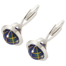 Jewellery 2pcs Mens Globe Shirts Cufflinks, Wedding, Blue 1 Pair (with