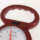 10kg Weighing Portable Numeral Pointer Spring Balance Hanging Scale w/ Hook