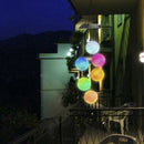 Solar Powered Wind Chime Light String Crystal Ball Color Change Outdoor Wat