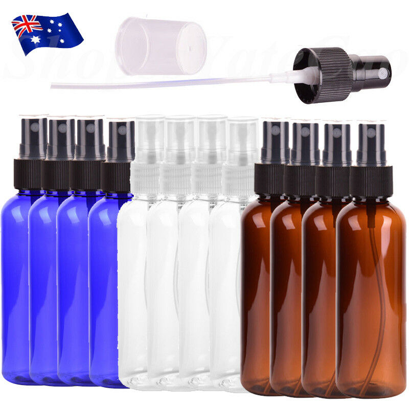 12pcs 100ml Travel Transparent Plastic Perfume Atomizer Empty Mini Spray Bottle