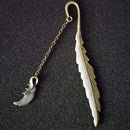 1XLuminous Night Wing Bookmark Label Read Maker Feather Book Stationery Copper F