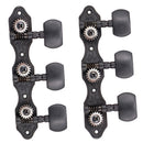2 Pieces Guitar String Buttons Tuning Keys In Line Black