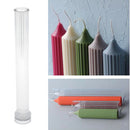 2Pcs Pillar Shaped Clear Candle Making Mold Mould DIY Handcraft Dinner Decor