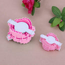 2pcs Heart Shape Plastic Pompom Maker Fluff Ball Weaver Loom Craft Tools