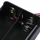 Black 2 x 3.7V 18650 Pointed Tip Batteries Battery Holder Case w Wire Leads Q3S1