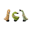 3Pcs Hand Carved Wood Duck Table Bookshelf Borad Rustic Dislpay Ornament