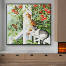 Cat Stamped Cross Stitch Kits Adults Beginners Handwork Set Bedroom Hotel Decor