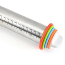 Adjustable Stainless Steel Rolling Pin with 4 Thickness Rings for Baking 17 inch