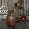 Men's PU Leather Chest Cycle Sling Pack Satchel Shoulder Bag Small Day Pack T9Q8