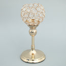Crystal Mosaic Candle Holder Wedding Events Light Holder Decor 25cm Golden
