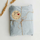 1.5 inch Round Kraft Thank You for Supporting Stickers / 500 Labels Per RolSEAU