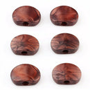 6pcs Oval Acrylic Pearliod Buttons Guitar Machine Tuner Peg Knobs Coffee