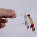 2pcs 9cm/6g Shrimp Soft Lure Fishing Artificial Bait With Glow Hook Swivels JR