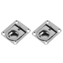 2Pcs Deck Hatch Flush Ring Pull Latch Handle Stainless Steel 2-1/4'' x 2-5/8''