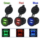 5V 4.2A Dual 2USB Charger Socket Adapter Power Outlet for 12V 24V Car Motor