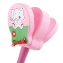 Solid Wooden Cartoon Long Handle Castanet Clapper Children Percussion Toys