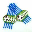 10pcs football straw kids birthday wedding party supplies football paper st