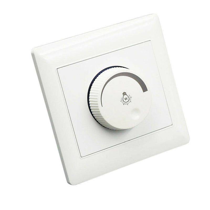 86 Type Rotation Concealed Dimmer Switch Adjustable White 10A LED Light 250V ABS