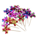 Pack of 100pcs Foil Windmill Food Sticks Cocktail Party Table Decor
