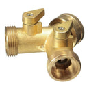 3/4 Inch Brass Garden Irrigation 2 Way Adapter Splitter Pipe Connector. Q9S O5U9