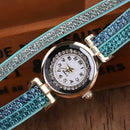 New Fashion Luxury Rhinestone Bracelet Watch Women Quartz Watch Skyblue