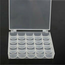 25X Bobbins Case Spools Empty Organizer Bobbin Storager Sewing Machine