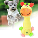 Funny Animal Shape Cute Pet Puppy Dog Toys Soft Plush Sound Squeaky Giraffe D8E2