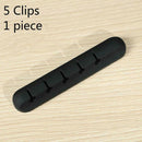 Cable Clips Holder Silicone Desk Cable Winder Clips Organizer Cord Management *1