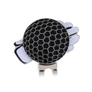 2 Pieces Novelty Glove Design Golf Hat Clip with Magnetic Ball Marker