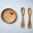 5Pcs/set Kids Creative Eco-friendly Bamboo Spork Spoon Fork Combo Newest Useful