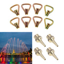 4x Fountain Water Nozzle Spray Head DN15 Ratchet 8Pcs Double J Hook For Garden