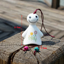 Hanging porcelain wind chimes outdoor bells garden home decoration sunny dollsJR