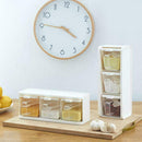 3 Grids Spice Jar Rack Condiment Storage Seasoning Food Kitchen Case Contai I0C7