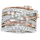 Zircon Stone Rings For Women Fashion Jewelry Engagement Wedding Ring Rose G