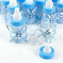 24 x Baby bottle mini baby bottle 4x9cm rhinestone blue bear gift favor bab