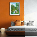 5D DIY Diamond Painting Forest Lake Full Drill Natural Landscape Embroidery